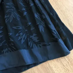 Vintage Black Leaf Large Scarf, Vintage Wrap, Extra Long Rectangular Scarf thumbnail 6