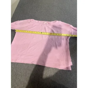 Anthropologie Daily Practice Waffle Knit Slightly Cropped Pink Long Sleeve Sz S thumbnail 7