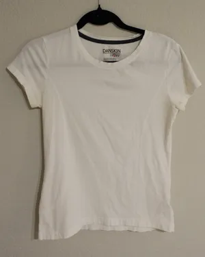 white Danskin Now short-sleeve active t-shirt thumbnail 1