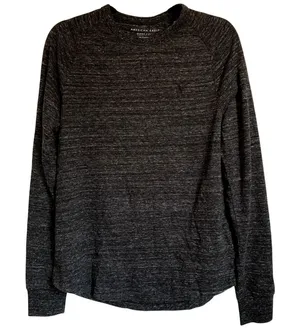 NWT‎ American Eagle AEO Sz XS Super Soft Long Sleeve T-shirt Tee Heathered Gray thumbnail 1