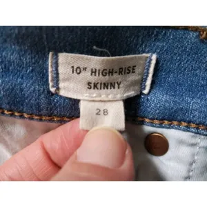 Madewell Jeans Women 28 High Rise Skinny 10" Med Wash Pants Classic EUC thumbnail 6