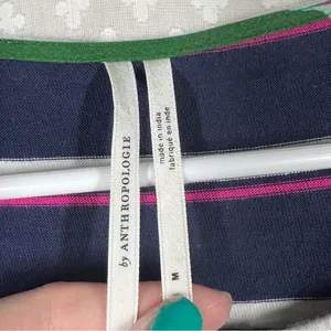 Anthropologie Striped Floral Two Way Short Sleeve Top‎ thumbnail 3