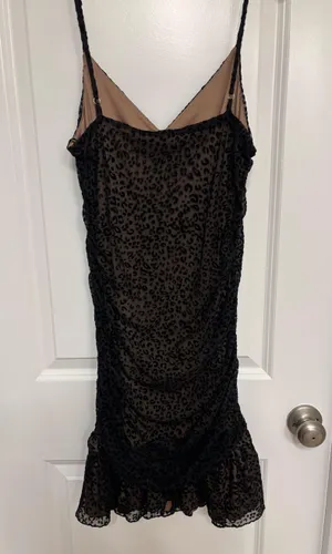 Black Mesh Cheetah Print Dress thumbnail 2