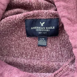 American Eagle Logo Purple Pullover Hoodie Sweatshirt sz L Y2K thumbnail 2