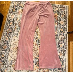 Paris Hilton pink jumpsuit rhinestone sweatpants thumbnail 4