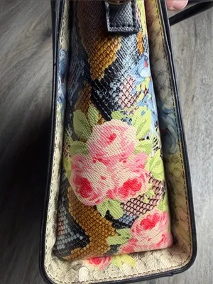 Betsey Johnson XO Chloe Floral Faux Snake Satchel Bag thumbnail 16