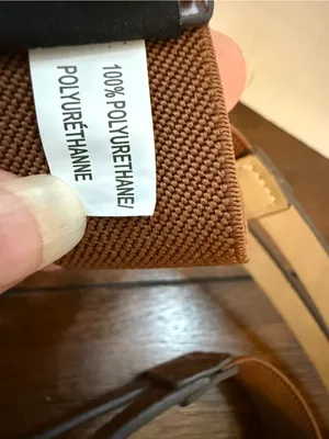 Something Navy Brown Faux-Croc Thin Belt with Gold Ring Accent S/M thumbnail 7