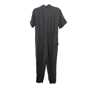 BANANA REPUBLIC Drawstring‎ Waist Short Sleeve Jumpsuit Black Medium thumbnail 4