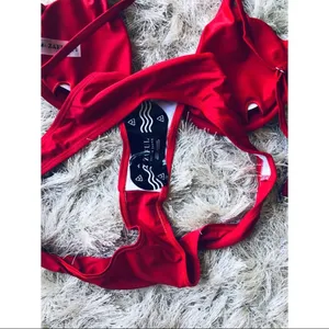Zaful NWT Cherry Red Aubree Bikini thumbnail 5
