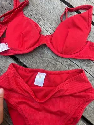 Red Target High-Waisted Bikini thumbnail 4
