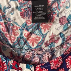 Joe Benbasset Blue and red floral romper‎ Women's Large thumbnail 4