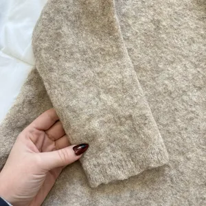 J Crew Womens Small Sweater Alpaca Merino Wool‎ Beige Luxury Preppy Cozy Office thumbnail 3