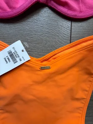 Hollister Two-Piece Swim Bikini Set in Pink/Orange Top Small/ Bottom X-Small thumbnail 6