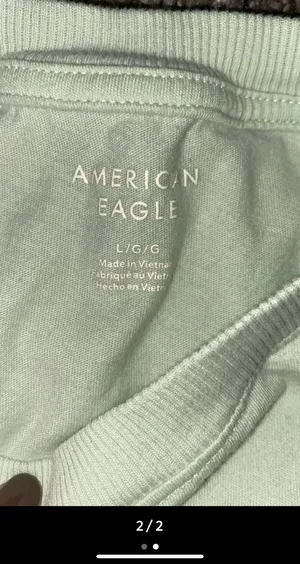 American Eagle Cropped Graphic T Shirt Size L thumbnail 2