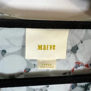 Maeve Anthropologie Burnout Velvet Silk Blend Floral Wrap Top Silver Grey‎ Large thumbnail 5