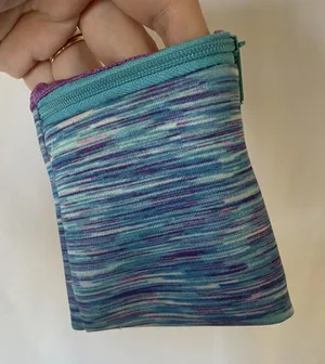 Blue and purple‎ runners armband credit card holder athletic wrist band keys thumbnail 1