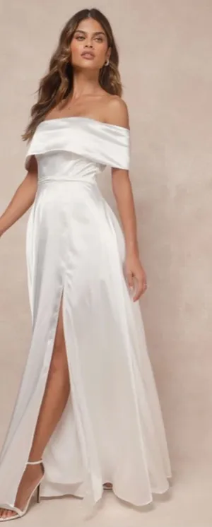 LULU's Bridal Wedding Chic Modern Sexy Minimalist Elegant Princess Ballgown thumbnail 1