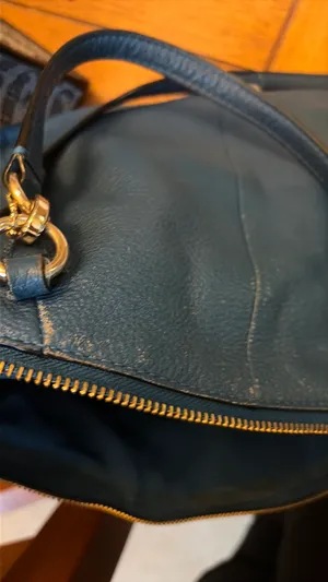 Coach Blue PebbledLeather Shoulder or crossbody bag with silver hardware thumbnail 12