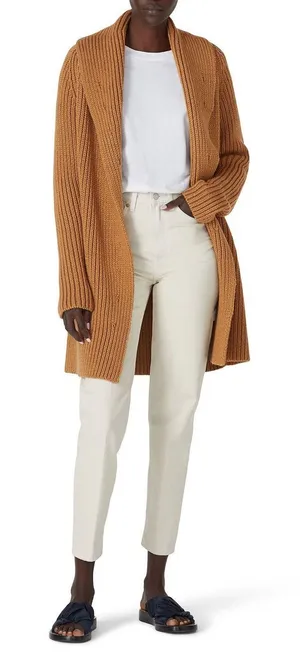 KF/KaufmanFranco‎ x RTR Camel Knit Sweater Coat Size Small Brown Chunky Cardigan thumbnail 1