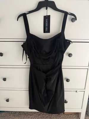 Black Sherri Hill Homecoming Dress Short thumbnail 3