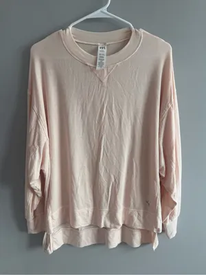 JoyLab Women’s Small Blush Pink Oversized Modal Crewneck Sweatshirt thumbnail 1
