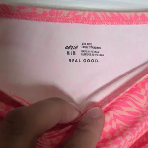 Aerie Pink Pattern Swim Cover Up Skirt Ruched Front Mid Rise Size M thumbnail 2