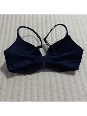 Victoria’s Secret Very Sexy Push Up Bra Underwire 32D Blue With Lace Trim thumbnail 6