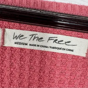 Free People Santa Clara Thermal‎ Oversized Shirt Coral Pink Orange Medium thumbnail 11