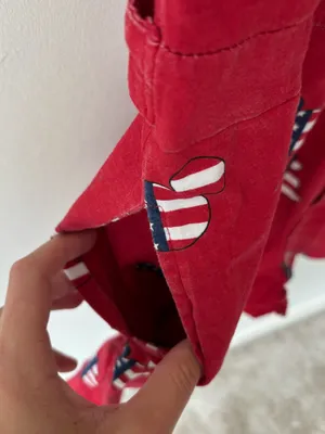 Disney Red White Blue American Flag Mickey Mouse Print Short Sleeve Romper thumbnail 4