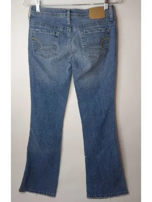 American Eagle 0 29x30 Distressed Flare Jeans thumbnail 2