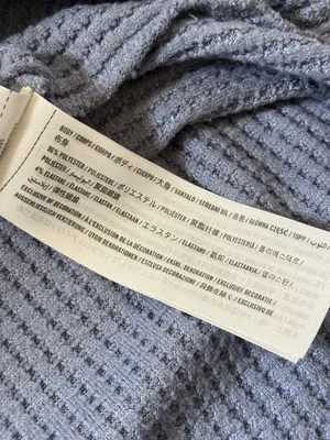 Abercrombie & Fitch Light Blue Waffle Knit Cardigan Size Small thumbnail 7