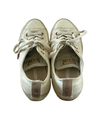 Converse Chuck Taylor All Star low-top sneakers in ivory leather Size 8 Women’s thumbnail 7