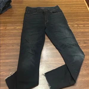 Mother denim HW Looker Ankle Fray in Night Owl dark wash ladies size 26 grunge thumbnail 7