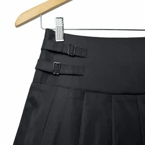 Princess Polly Cartwright Mini‎ Skirt Black Pleated Buckle Y2K Preppy XS US 4 thumbnail 5