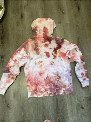 Nike Tie-Dye Hoodie - Pink, Purple & Coral Wash thumbnail 4