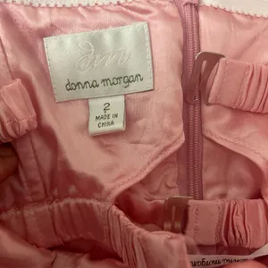 Pink Chiffon Strapless Dress Sz 2 thumbnail 10