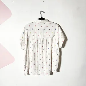 100% Cotton Gauze Top Women's Large White Celestial Sun Boho thumbnail 3