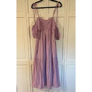 Universal Thread purple midi dress off shoulder size M thumbnail 3