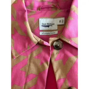 Isaac Mizrahi 20th Anniversary Pink Tan Houndstooth Coat XS Target Mod Preppy thumbnail 4