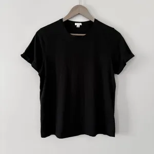 Cuyana Crewneck‎ T Shirt black 100% Pima Cotton Rolled Short Sleeve Size Medium thumbnail 8