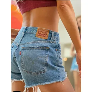 Levi's 501 distressed button up cutoff W24 denim cutoff shorts thumbnail 2