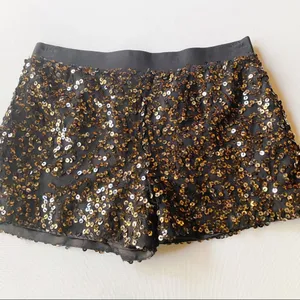 Authentic Icon AI Sequin Shorts Gold thumbnail 3