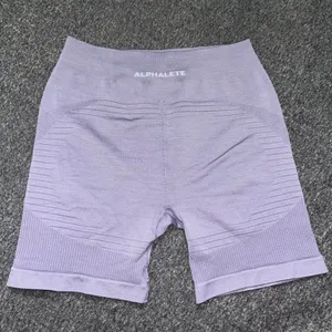 Alphalete Ozone Shorts 5.5” Size Medium Lavender Purple Workout Ribbed Gym thumbnail 1