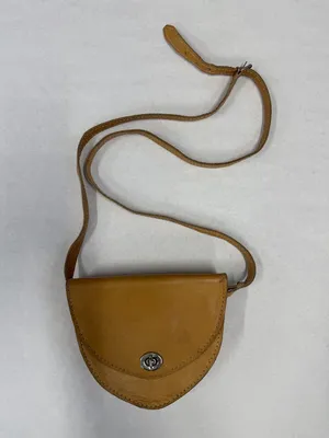 Vintage Y2K Leather Small Crossbody Bag Purse Tan Boho Western Heritage Festival thumbnail 14