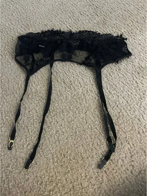 C274 Garter Belt woman black small /medium size unused thumbnail 1
