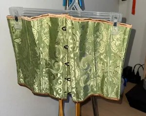 Green Brocade Corset thumbnail 1