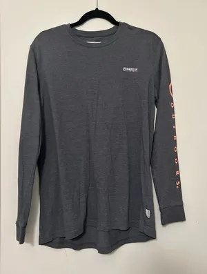 Magellan Outdoors Boyfriend Fit Long Sleeve‎ Shirt Size M Gray thumbnail 1