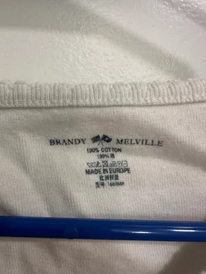 Brandy Melville White Long Sleeve Top thumbnail 3