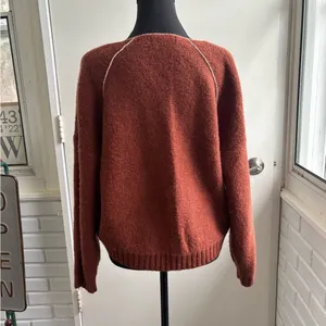 Anthropologie Wool Blend Sweater small‎ cottagecore winter layered holiday thumbnail 5