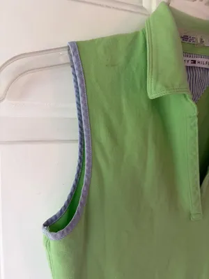 VTG Tommy Hilfiger Green Polo Dress S Preppy Tennis Yacht Club Resort Vacation thumbnail 6